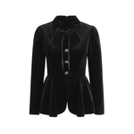 French-style Elegant Stand-up Collar Tie-waist Slim-fit Pleated Long-sleeve Shirt For Women With Waist Lace Cake Skirt QXS5