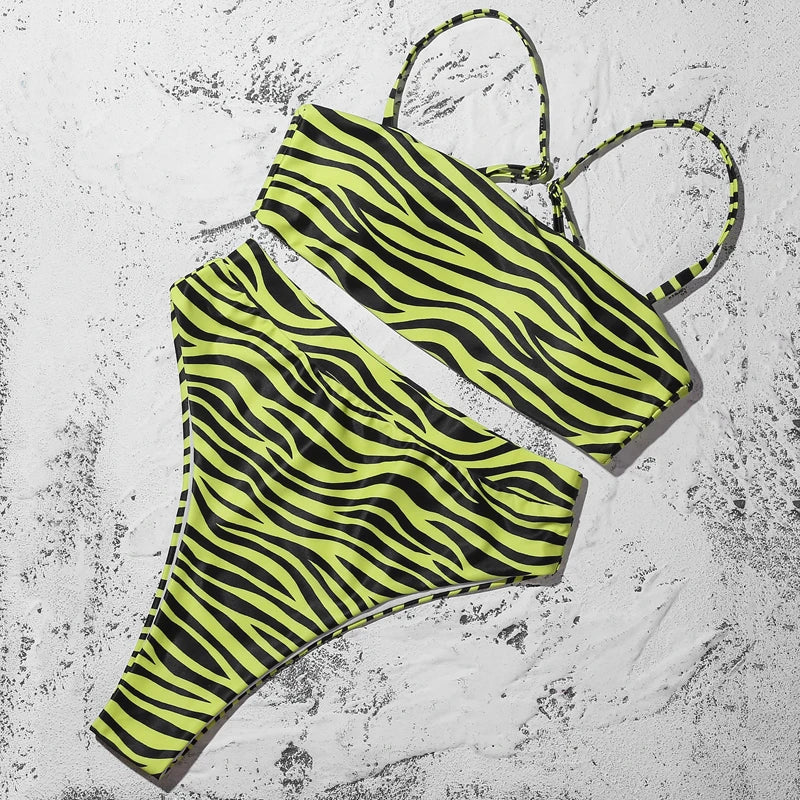 ZTVitality Sexy Bikinis Solid Push Up Bikini 2021 Hot Sale Padded Bra Straps High Waist Swimsuit Female Swimwear Women Biquini