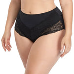 Beauwear women large size lace panty 2XL 3XL 4XL 5XL 6XL 7XL big size nylon spandex underwear female middle waist briefs