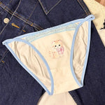 Cotton Girls Panties Cute Cat Sexy Japanese Lace Women Briefs Lady ThongUnderwear G String Female Low Waist Lingerie
