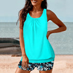 2026 Pinted Floral Tankini Two Pieces Swimsuit Women Vintage Swimwear Female Bathers Bathing Swimming Swim Suit Beachwear