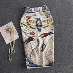 Spring Summer Women Y2K High Waist Midi Pencil Chiffon Skirts Slim Bodycon Vintage Hip Raise Korean Fashion Clothes UOV5
