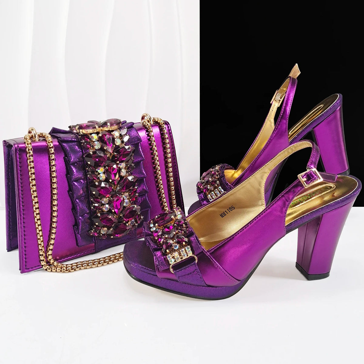 doershowLastest Italian Design Fashion Style Ladies Shoes with Matching Bag Set 2025 Nigerian Shoes and Bag Set HFG1-2