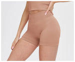 High Waist Shorts Seamless Yoga Shorts Workout Fitness Lift Peach Butt Fitness Tight Gym Running Body Shaper Pants Ribbed Shorts