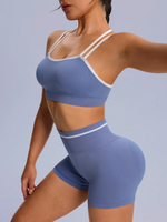 2PCS Yoga Set Women Push Up Bra Shorts Yoga Set Tracksuit Workout Overalls Fitness Gym Sport Outfit Tummy Control Sportswear New