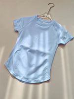 Sport Shirt Women Fitness Impact Short Sleeve Top Gym Workout Yoga Blouse Quick Dry Breathable Running Tee Top