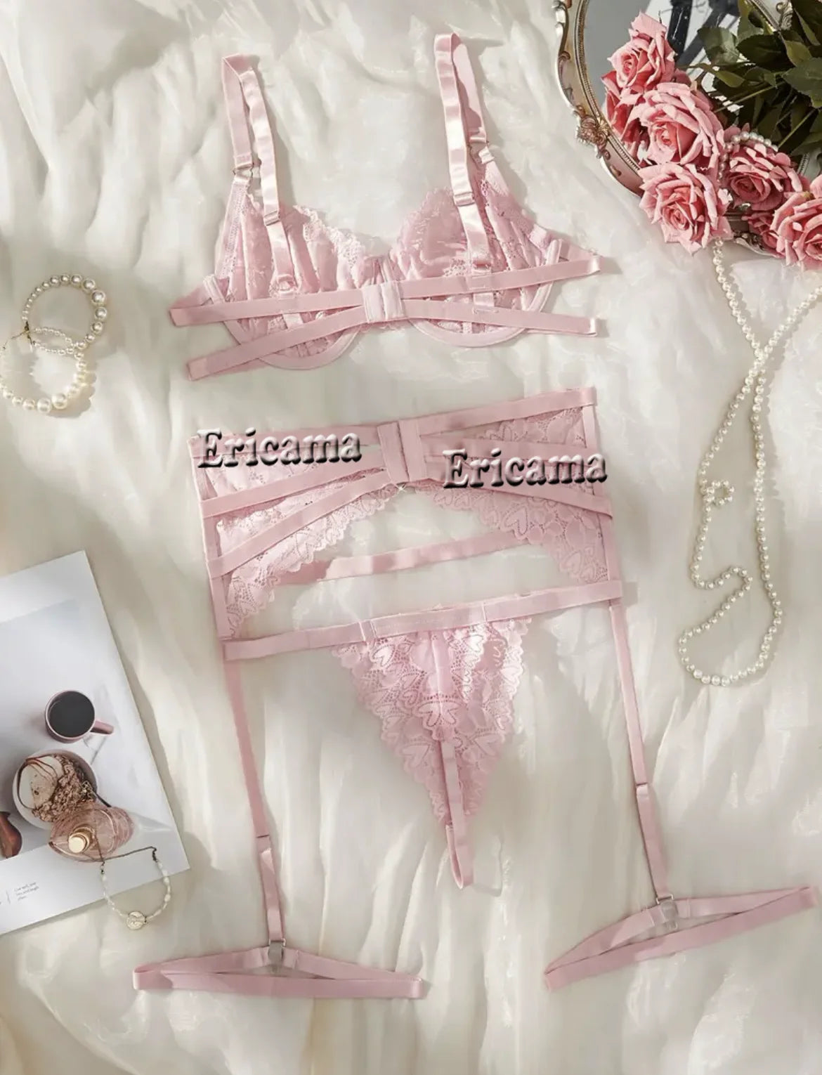 Sexy Lingerie Erotic Underwear Set Transparent Porno Lace Sexy Bra And Panty Garter Set Lingerie Sexy Hot Erotic Sleepwear