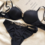 1 Set/Europe Women Underwear Set Sexy Push Up Bra and Panties Set Lace Romantic Comfort Lingerie Adjustable Straps Brassiere Set