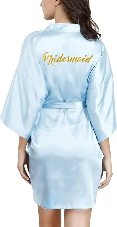 Women Bridal Robe For Bride And Bridesmaid Getting Ready Wedding Party Bathrobe