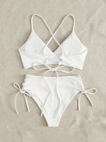Sexy Bandage High Waist Brazilian Bikinis Sets Swimsuit Swimwear Swimming Suit for Women 2023 New Bikini Mujer Biquinis