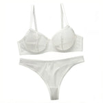 Women's Sexy Embroidered Lace Underwear With Steel Rims Push Up Breathable And Comfortable Close Fitting Underwear Set YS2864