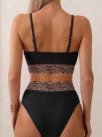 New Sexy Black High Waisted Bikinis Two Pieces Swimsuit Women Swimwear Mesh Beach Wear Sporty Padded Bathing Suits Pool Summer