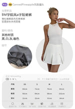 WOMENGAGA American High Street A-line Short Unif School Girl Fairy Grunge Skirt High Waist Pleated Skorts Streetwear Lovely HM2O
