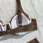 With Mesh Skirt Underwired Bra Cup Bikini Women Swimwear Female Swimsuit Three-pieces Bikini Set Bathing Suit Swim Beachwear