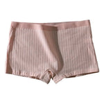 Women Underpants Seamless Mid Waist Cotton Solid Color Stretchy Boxers Anti-exposure Moisture-wicking Briefs Women Daily Wear