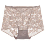 Seamless Lace High Waist Panties for Women Lingerie Sexy Flowers Embroidery Mesh Breathable Briefs Plus Size 3XL Underwear