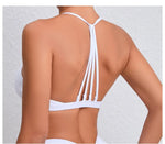 Women's Detachable Strap Yoga Bra Top Seamless Racerback Sweat-Wicking High Support for Yoga Running & Low Impact Workouts