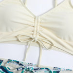 2025 Summer High Waist Swimsuit Bikini Sets with Shorts Female Swimwear Beach Wear Two-piece Bathing Suit Sports Women Clothing