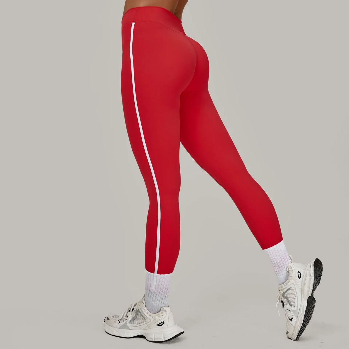 Women High Waist Yoga Pants Leggings - Seamless Color Block Fast-Dry Breathable Gym Running Fitness Tights Butt Lifting Effect