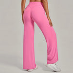 Women's Pilates Straight Yoga Pants Leggings Versatile Loose Wide-Leg Running Sports Fitness Hip-Lifting High Waist Trousers