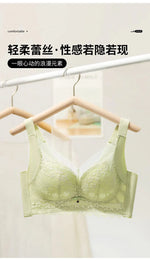 Spring And Summer New Five-breasted Thin Hole Cup Breathable Bra Without Underwire, Breast-proof Sagging Underwear Looks Thin Bh