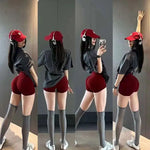 Shorts Low Ribbed Band Gym Shorts Women Workout Clothes Scrunch Bum Seamless Shorts Yoga Biker Sports Shorts