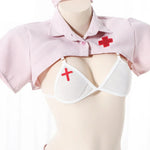 Nurse Uniform Women Sexy Lingerie Temptation Side Split Skirt Open Bra Miniskirt Outfit Adult Roleplay Erotic Cosplay Costume