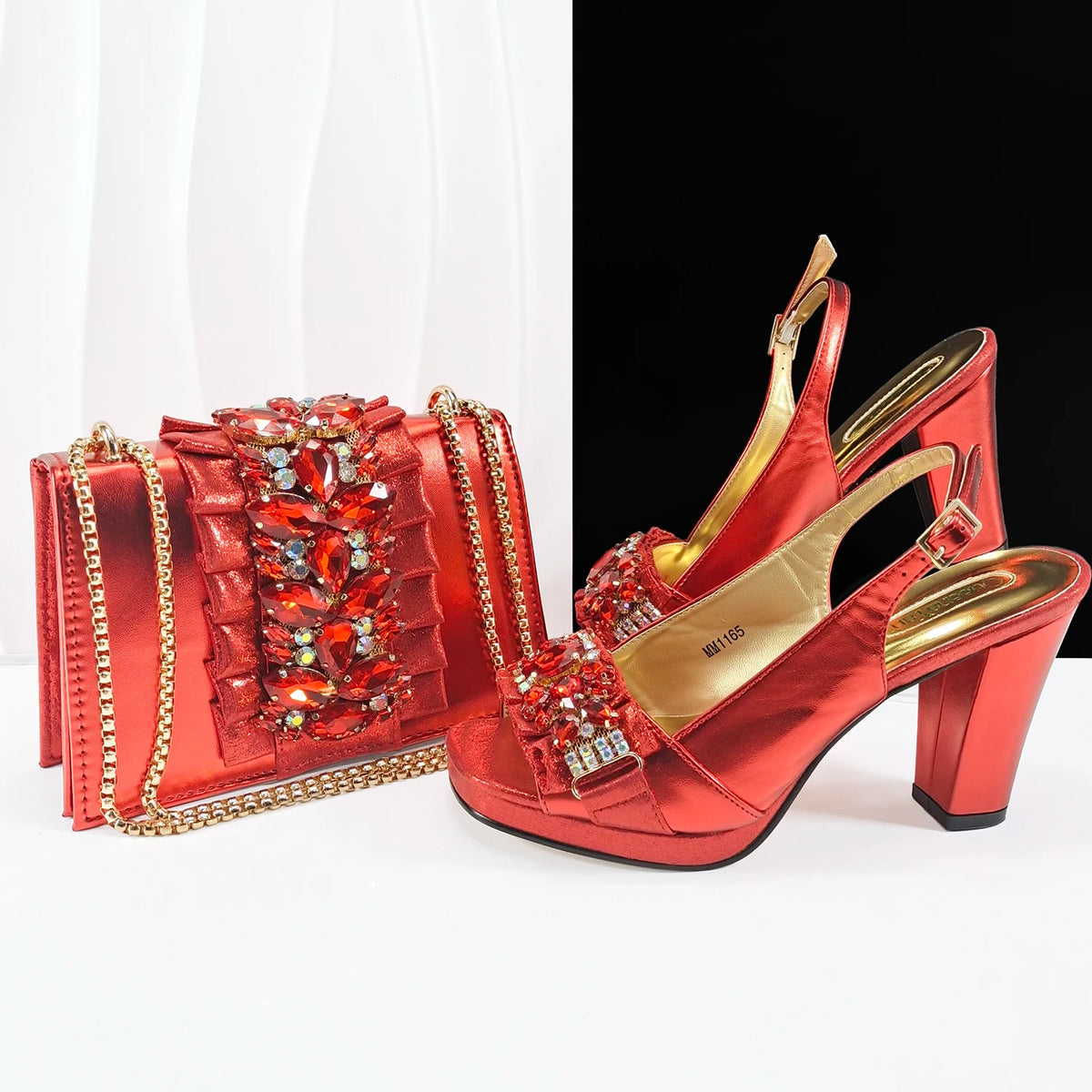 doershowLastest Italian Design Fashion Style Ladies Shoes with Matching Bag Set 2025 Nigerian Shoes and Bag Set HFG1-2