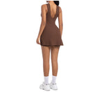 New Short Sports Jumpsuit Gym Set Women Yoga Clothes Workout Tennis dress One-piece Playsuit Yoga Suit Female Outdoor Bodysuits