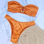 Sexy U Shaped Bandeau Bikinis Sets Mujer Strapless Swimwear Women Gold Swimsuit Bathing Suit Biquinis Brazilian Bikini Swim 2026
