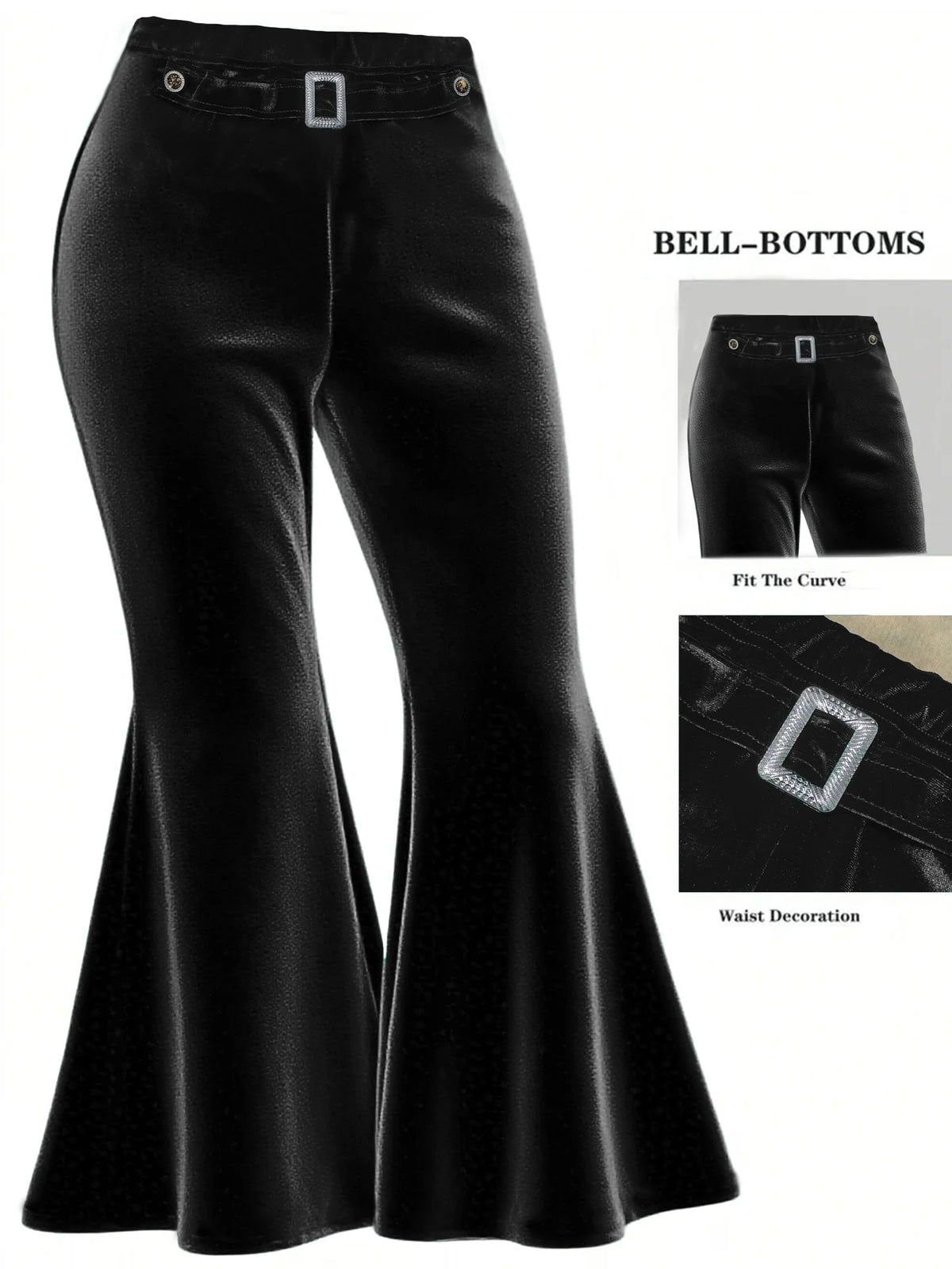 spring and autumn versatile wide-leg pants with metal decoration large size gold velvet wide-leg pants casual pants