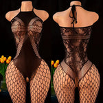 Adult Crotchless Lingerie Women Erotic Crossover Breastless Underwear SetSexy Bodystocking BDSM Fishnet Bondage Set GamesToy