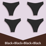 4Pcs Women's Cotton Briefs Seamless Women Sexy Panties Intimates Solid Color Breathable Underwear Female Low Waist Soft Lingerie
