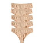 5Pcs/SetWomen Panties Low Rise G-String Thongs Seamless Underwear Female Underpants Sexy Lingerie Solid Color Bottom M-XL