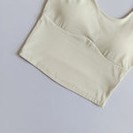 Women's Halter Neck Sports Bra Vest Slimming Tube Top for Yoga Gym Running Beautiful Back Sling Design One Cup Gathered Summer F