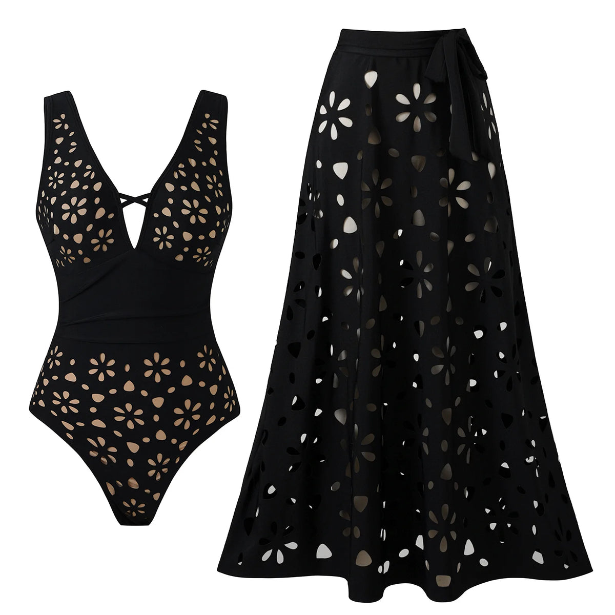 2026 High Quality One Piece Swimsuit Floral Ruffle Printed Push Up Women Bikini Set Swimwear Slimming Bathing Suit Beach Wear