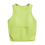 VEQKING Side Pleated Women Sports Bras Built-in Pads Yoga Vest Quick Dry Gym Running Tank Tops High Support Workout Bralettes