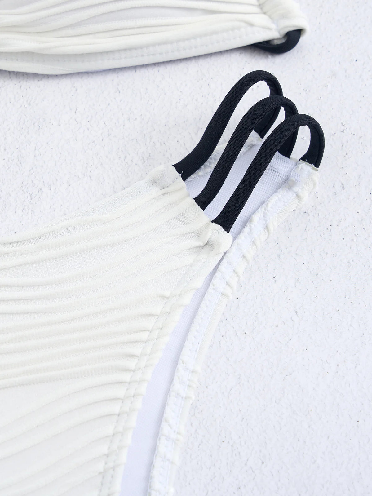 DEKA U Neck Wrinkled Crinkled Bikini Women Swimwear Female Swimsuit Two-pieces Bikini set High Cut Bather Bathing Suit Swim