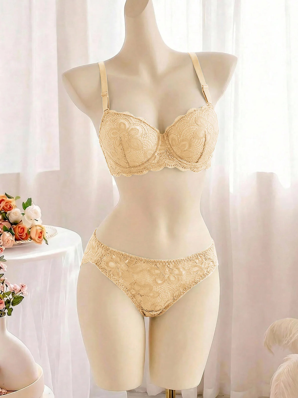 Multicolor Lace Set Transparent Floral Two Pieces Clothing Underwire Push Up Lingeries For Woman Set A2123