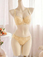 Multicolor Lace Set Transparent Floral Two Pieces Clothing Underwire Push Up Lingeries For Woman Set A2123