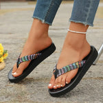 Women's Flip Flops Summer Fashionable Sandal Versatile Ladies Footwear for Beach Vacation Indoor Home Wear