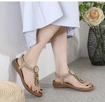 2026 New Shoes for Women Bohemia Crystal Sandals Women Shoes Rhinestone Lady Flip Flops Pearl Slip on Flat Beach Shoes
