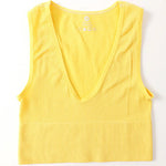 Deep V Crop Top Women Bra Top Sexy Lingere Seamless Underwear Female Tanks Top Sleeveless Fitness Top Camisole