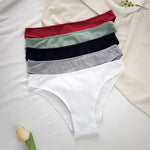 3Pcs/Set Women Cotton Bikini Briefs Skin-Friendly Low Rise Underwear Seamless Edge Soft Stretch Daily Ladies Panties M-XXL