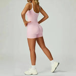 2 Pieces Women's Seamless Yoga Set Fitness Running Sports Set Slim Fit High Waist Beautiful Back Tracksuit