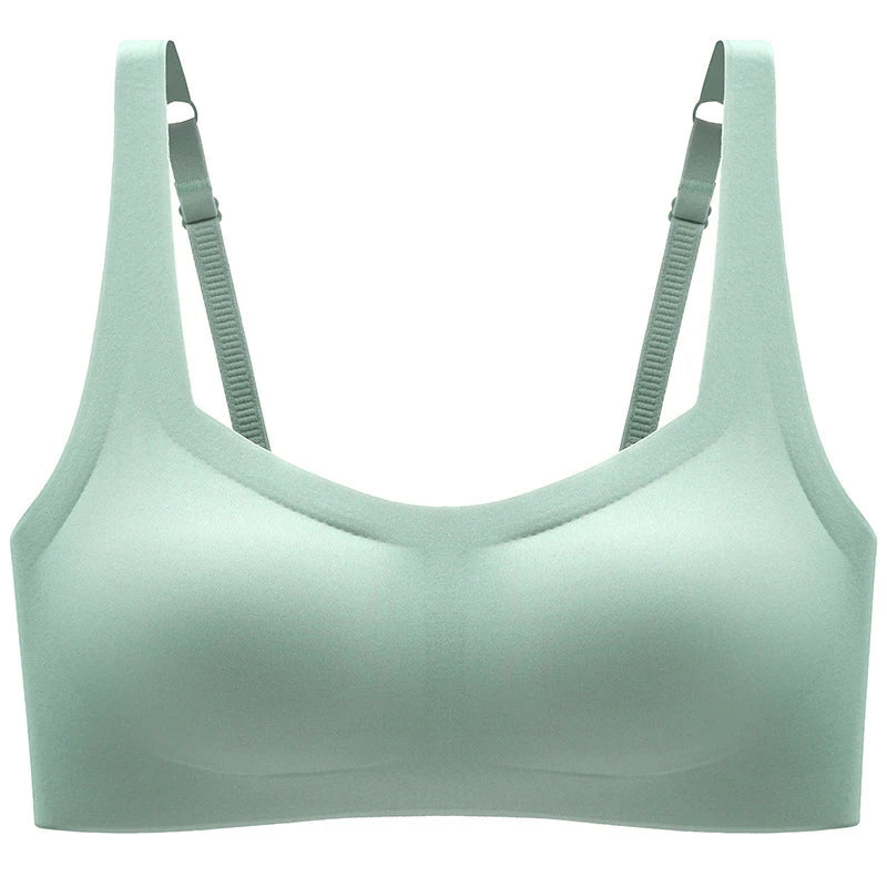 Women Seamless Padded Bra Square Neck Wireless Bralette Invisible Underwear Wide Straps Sexy Lingerie Comfort Intimates S-XL