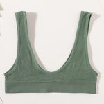 Ribbed Seamless U-Back Bralette Women's Push Up Tube Tops Wire Free Plunge Underwear Sexy Lingerie Small Cup Intimates M-XL