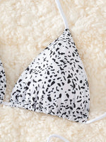 Sexy Print Strings Bikini 2025 Women Swimsuit Female Swimwear Thong Bikinis Set Brazilian Beach Wear Bathing Suit Biquini Swim