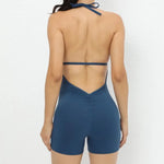 Women's High Elasticity One-Piece Fitness Jumpsuit - Tight Peach Hip Jumpsuit & Air Back Yoga Pants for Workout Gym Running