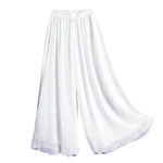 Summer Chiffon Wide Leg Pants for Women Yoga Pants Classica Dancer Trousers Two Layer Dance Practice Clothes Loose Dancing Pants